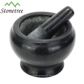 Polished Black Granite Mortar And Pestle for spice